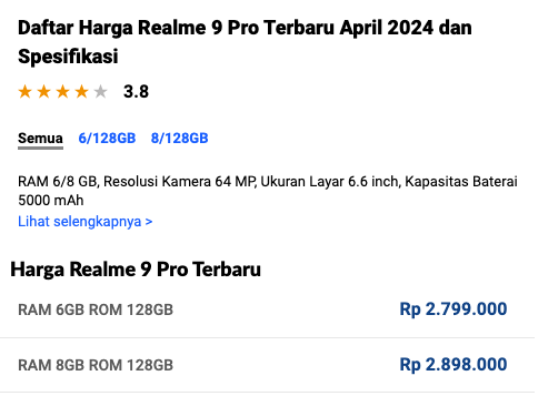 Smartphone Terbaik 2 Juta-an - Rekomendasi Terbaik 5 Harga Realme 9 Pro