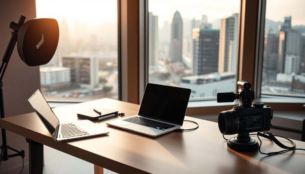 A professional, well-lit studio setting with a minimalist desk arrangement. On the desk, a laptop and various video editing tools like a stylus, headphones, and a sleek, modern camera. The lighting is warm and natural, casting a soft glow across the scene. In the background, a large window overlooking a bustling cityscape, providing a sense of context and inspiration. The overall mood is one of focus, creativity, and the excitement of mastering the "pemilik.id" video editing techniques. A professional, well-lit studio setting with a minimalist desk arrangement. On the desk, a laptop and various video editing tools like a stylus, headphones, and a sleek, modern camera. The lighting is warm and natural, casting a soft glow across the scene. In the background, a large window overlooking a bustling cityscape, providing a sense of context and inspiration. The overall mood is one of focus, creativity, and the excitement of mastering the "pemilik.id" video editing techniques.